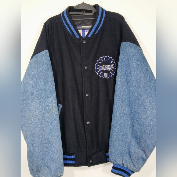 VINTAGE LOGO ATHLETIC ORLANDO MAGIC NBA VARSITY JACKET. - Picture 2 of 8